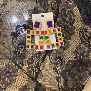Colored Block Earrings